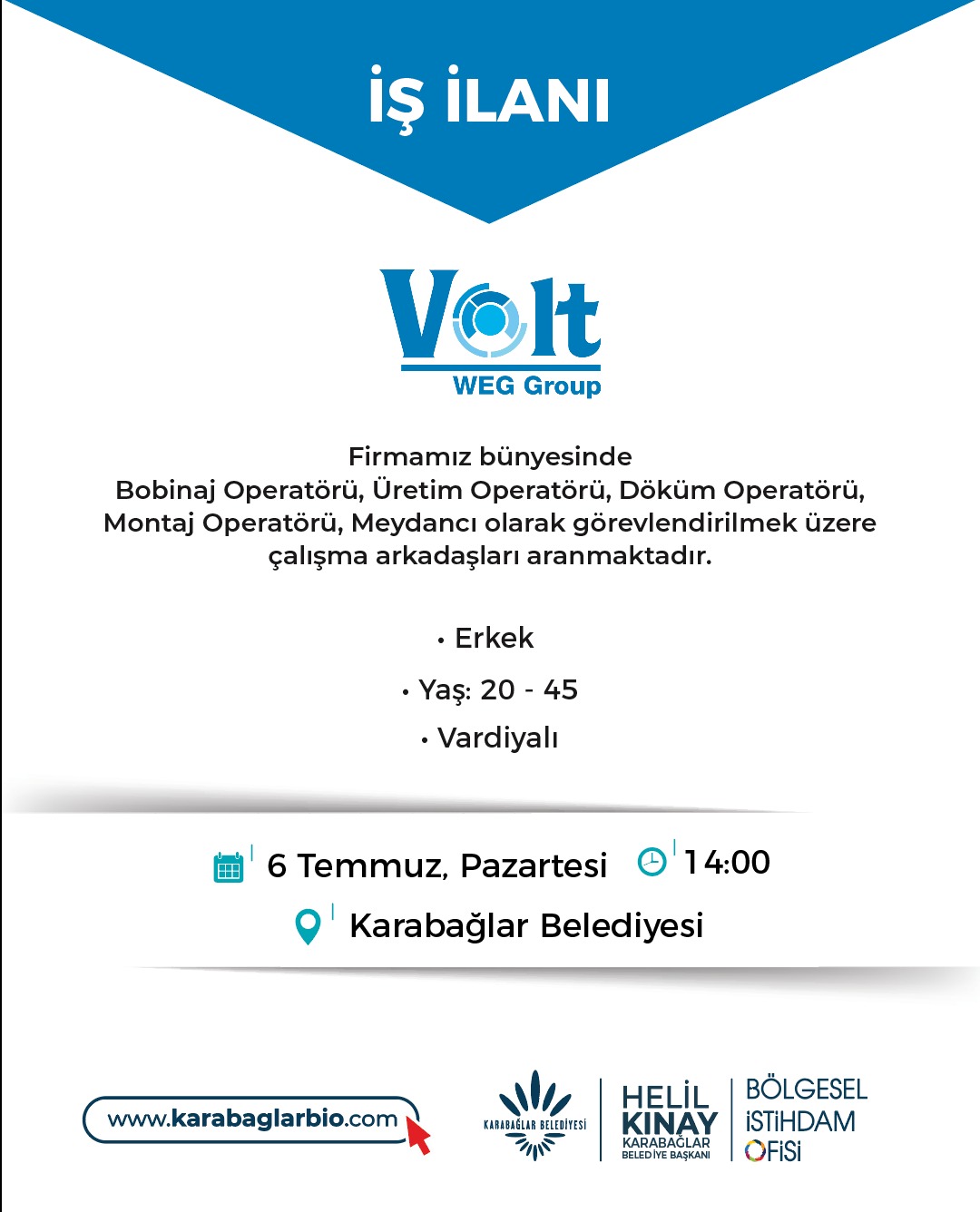 Volt WEG Group- TOPLU İŞ GÖRÜŞMESİ 6 TEMMUZ, 14:00