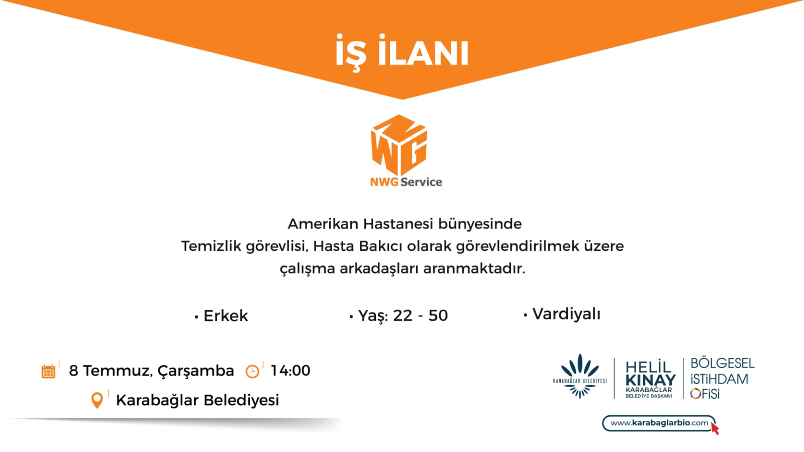 Amerikan Hastanesi bünyesinde 8 TEMMUZ SAAT 14:00 TOPLU İŞ GÖRÜŞMESİ 