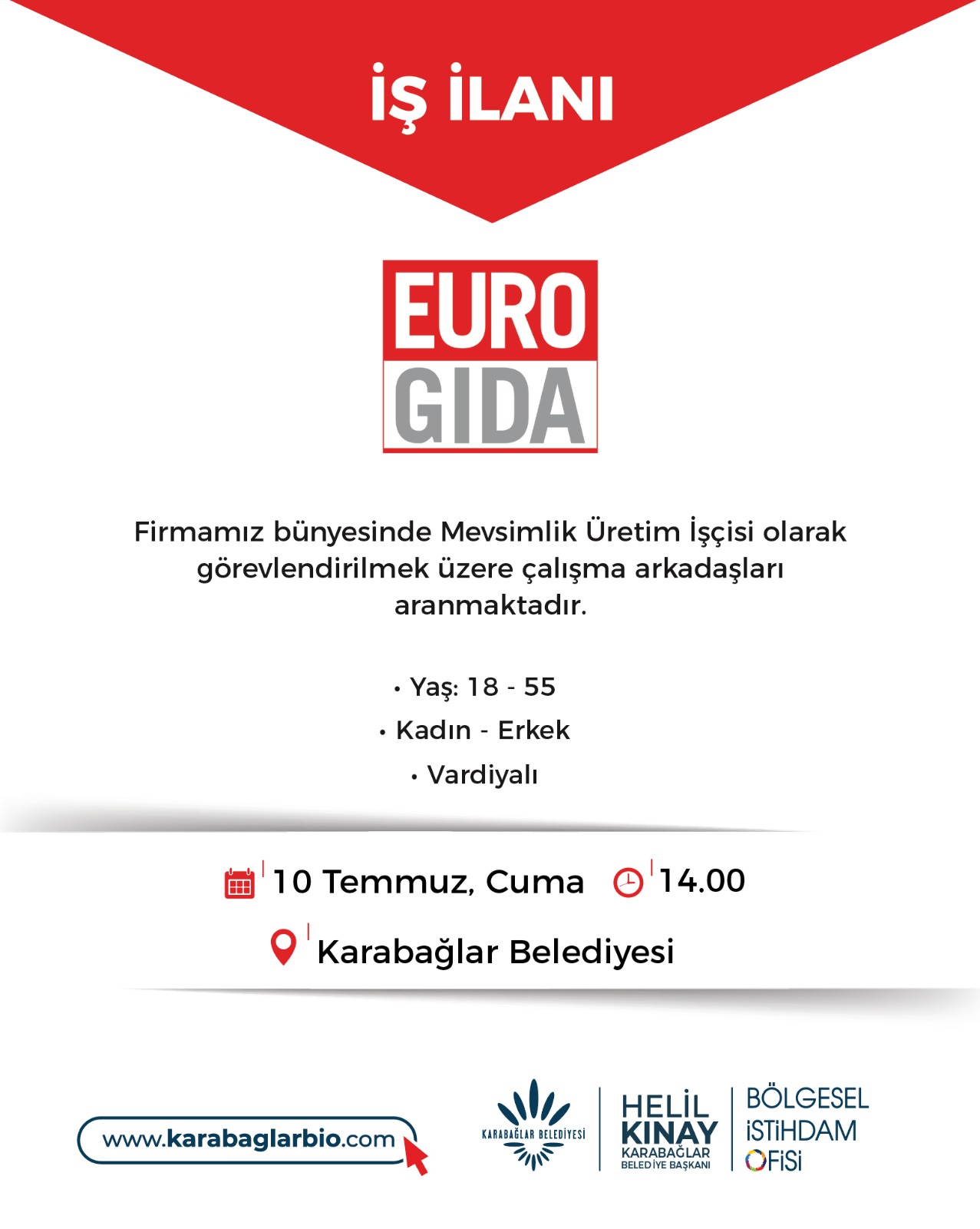 Euro Gıda - 10 TEMMUZ 14:00 TOPLU İŞ GÖRÜŞMESİ  