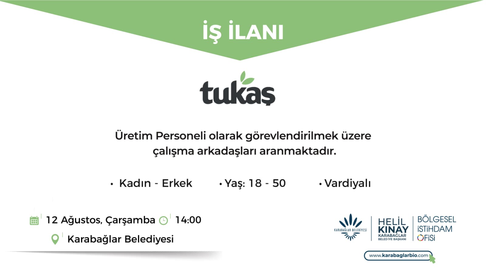 Tukaş - 12 Ağustos Çarşamba 14:00 TOPLU İŞ GÖRÜŞMESİ  