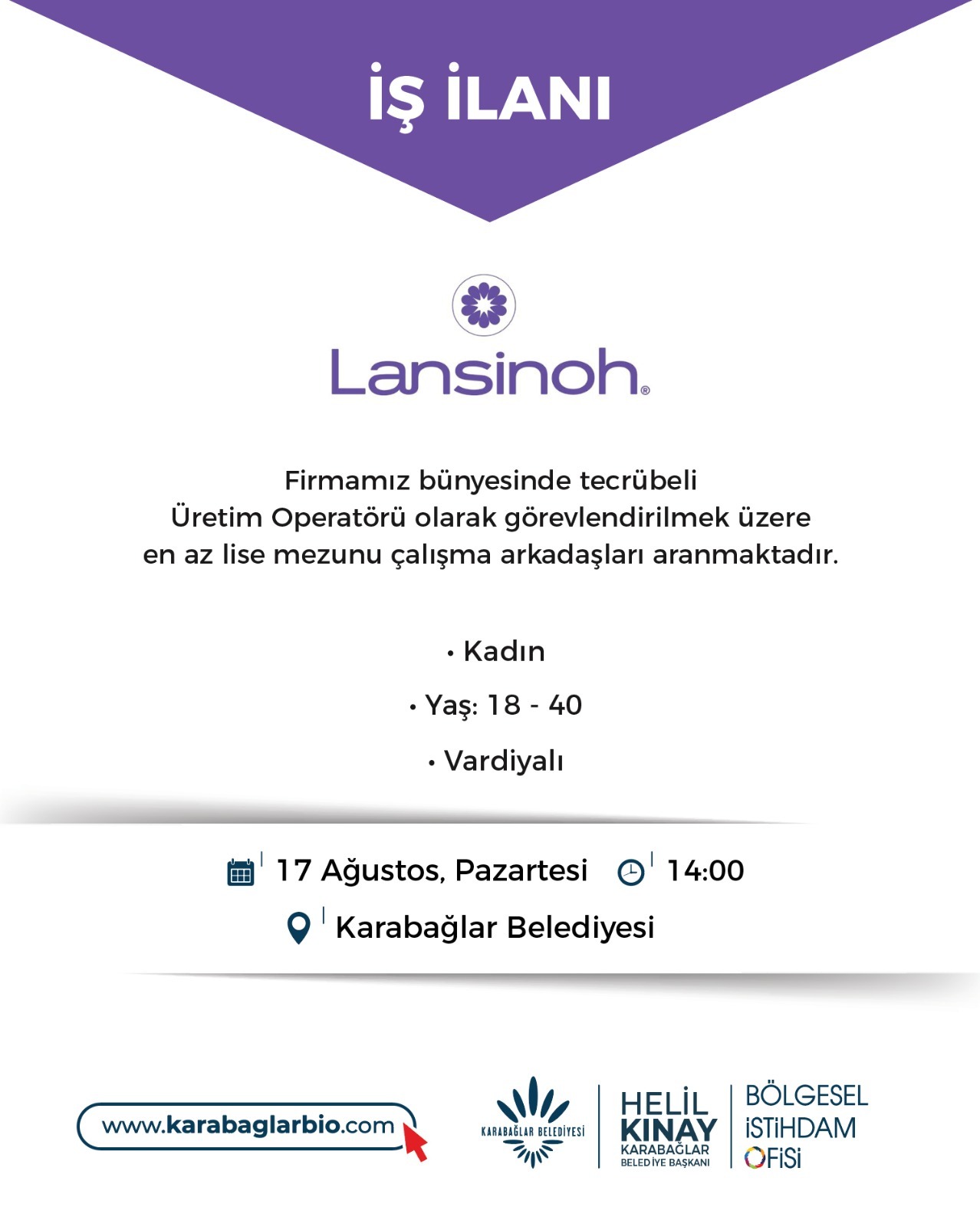 LANSİNOH - 17 AĞUSTOS 14:00 TOPLU İŞ GÖRÜŞMESİ 