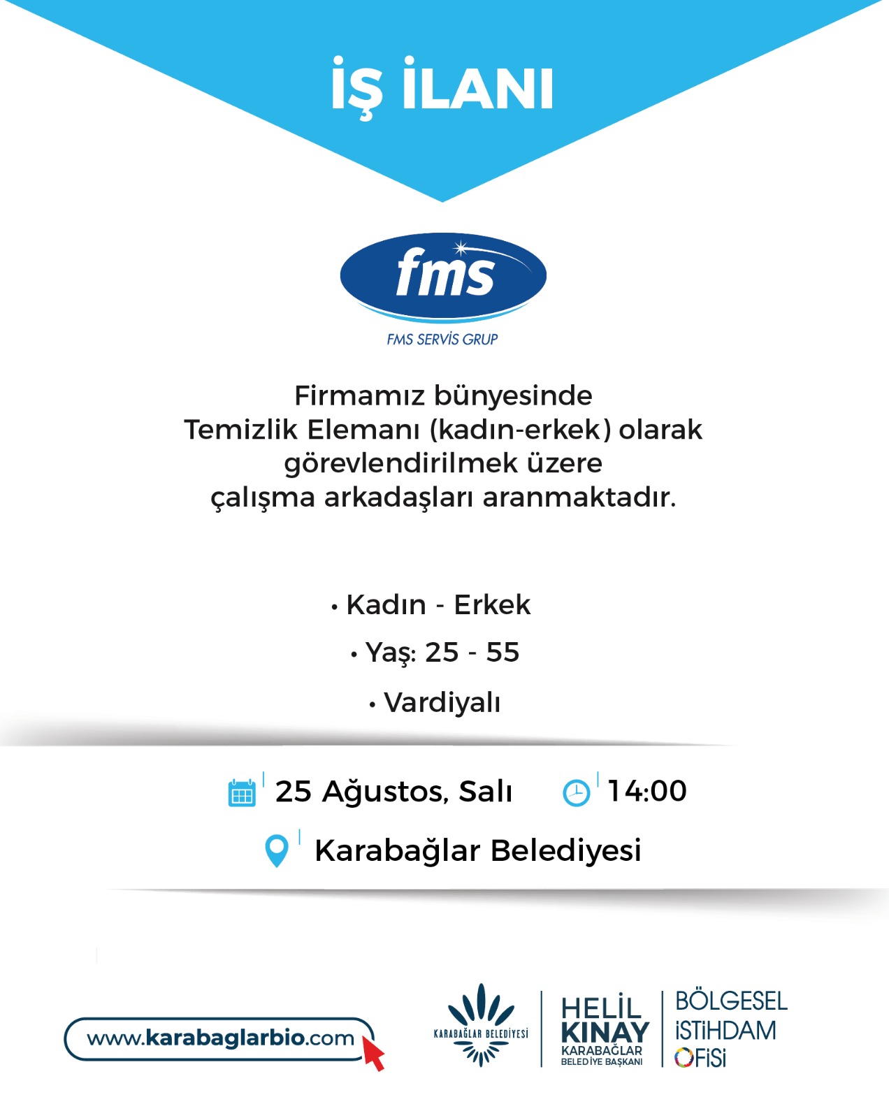 FMS Servis Grup  -25 AĞUSTOS 14:00 TOPLU İŞ GÖRÜŞMESİ