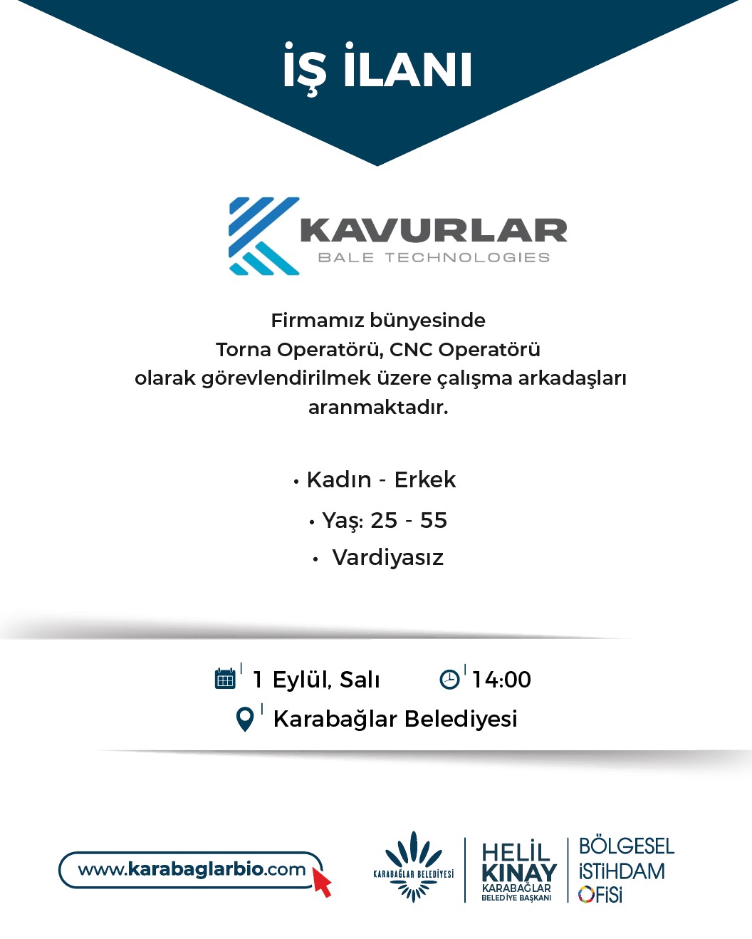 Kavurlar Balyalama Sistemleri 1 EYLÜL SAAT 14:00 TOPLU İŞ GÖRÜŞMESİ