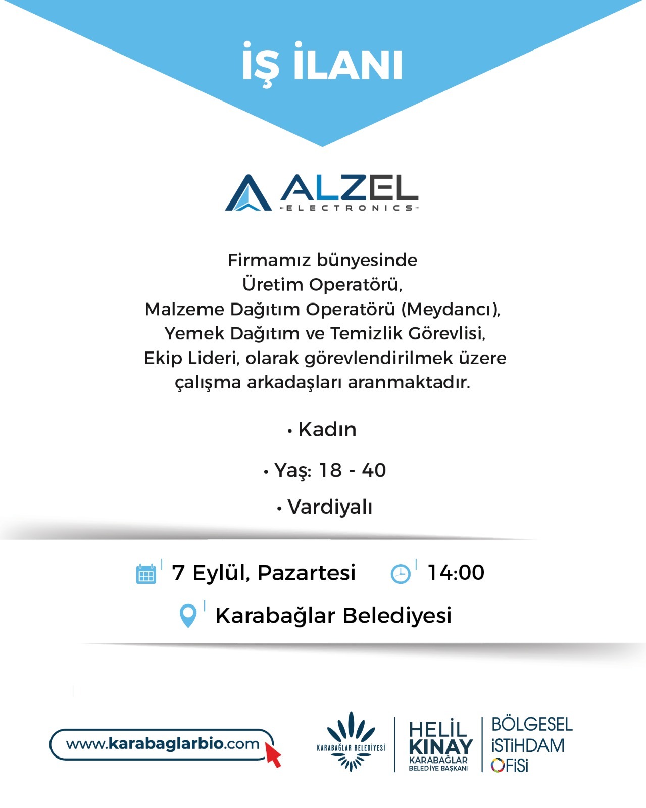 ALZEL - 7 EYLÜL 14:00 TOPLU İŞ GÖRÜŞMESİ 